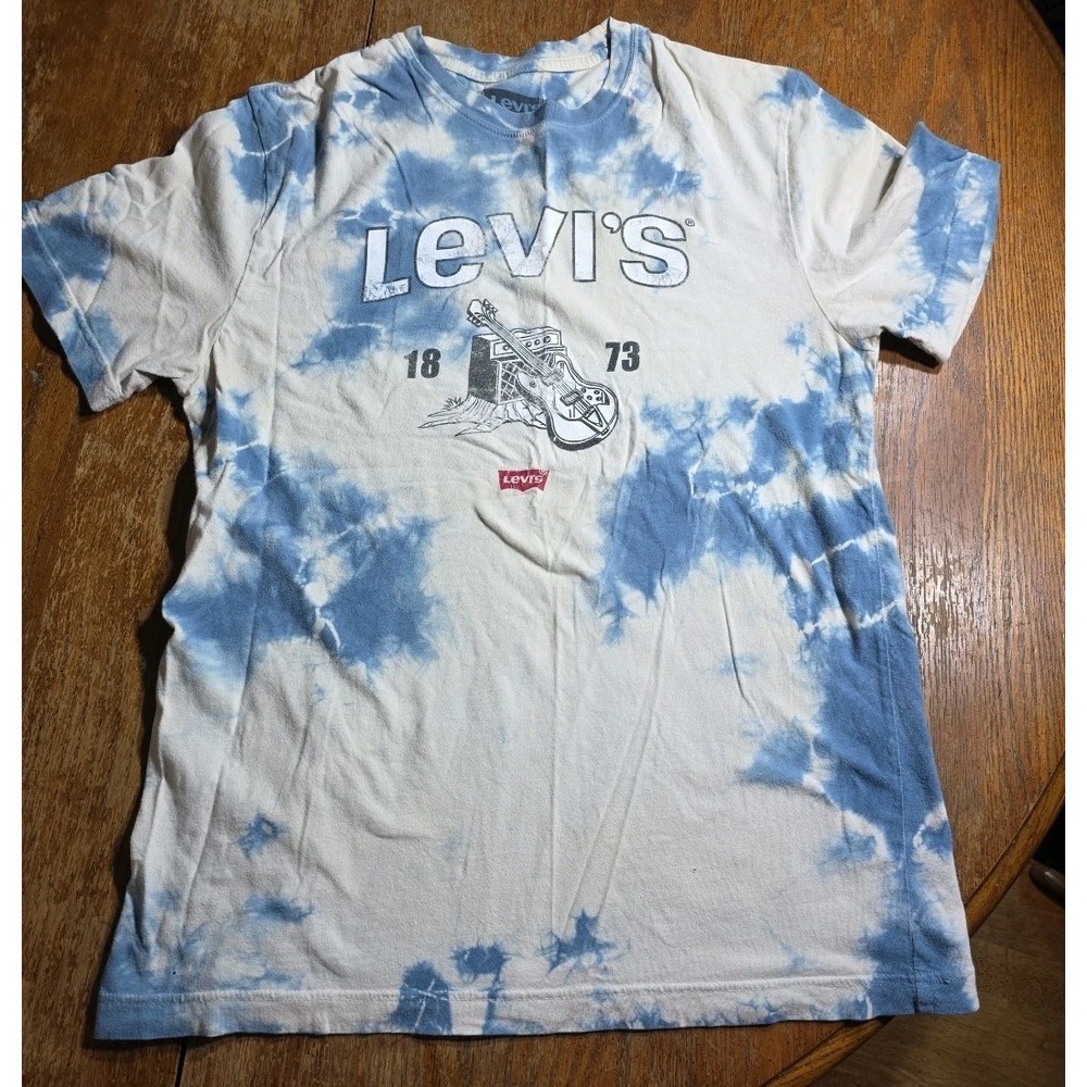 Levi's Iconic Logo Short Sleeve Crew Neck Tie-Dye Multicolor T-Shirt Size M 1873